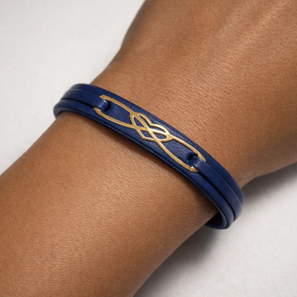 دستبند چرمی قلب و بی‌نهایت